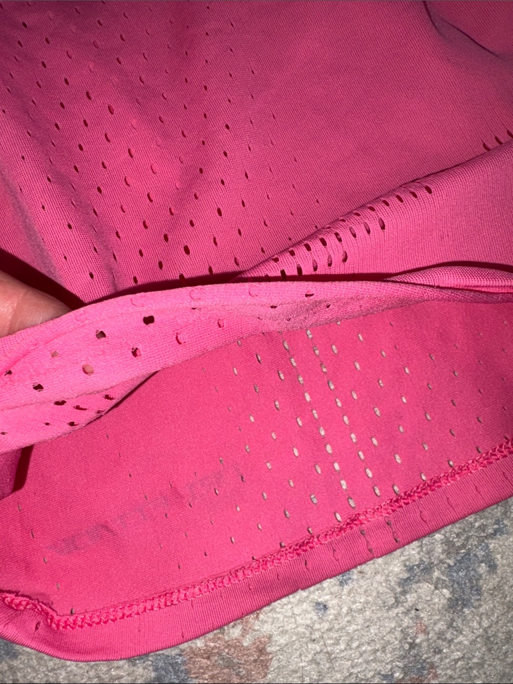 Nike Dri-Fit/Adv Hot Pink Perforated Racerback Crop Tank size xs - Picture 6 of 7